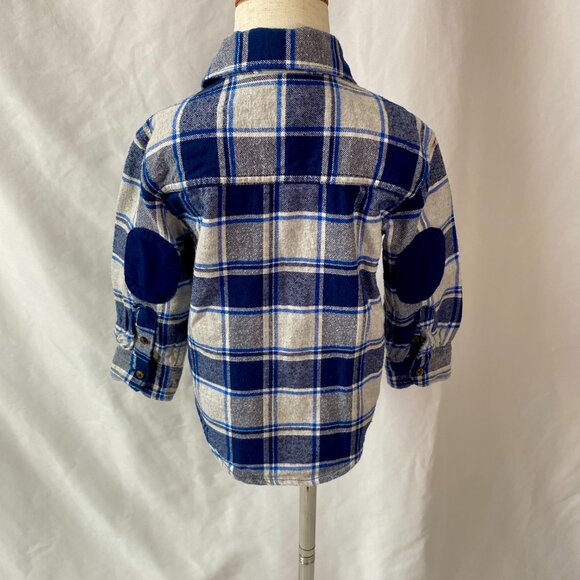 Carter’s Blue & Gray Plaid Flannel Shirt – Size 2T - Picture 2 of 3